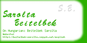 sarolta beitelbek business card